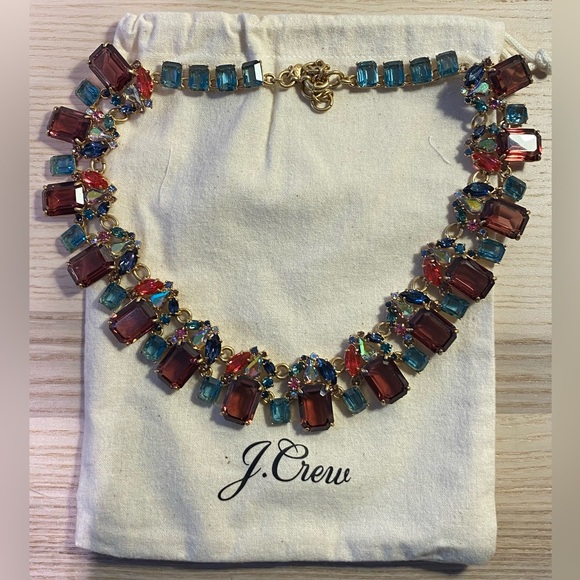 ** sold out ** Brand New J. CREW Cluster Drop Stone Necklace (NWT) - Picture 2 of 10